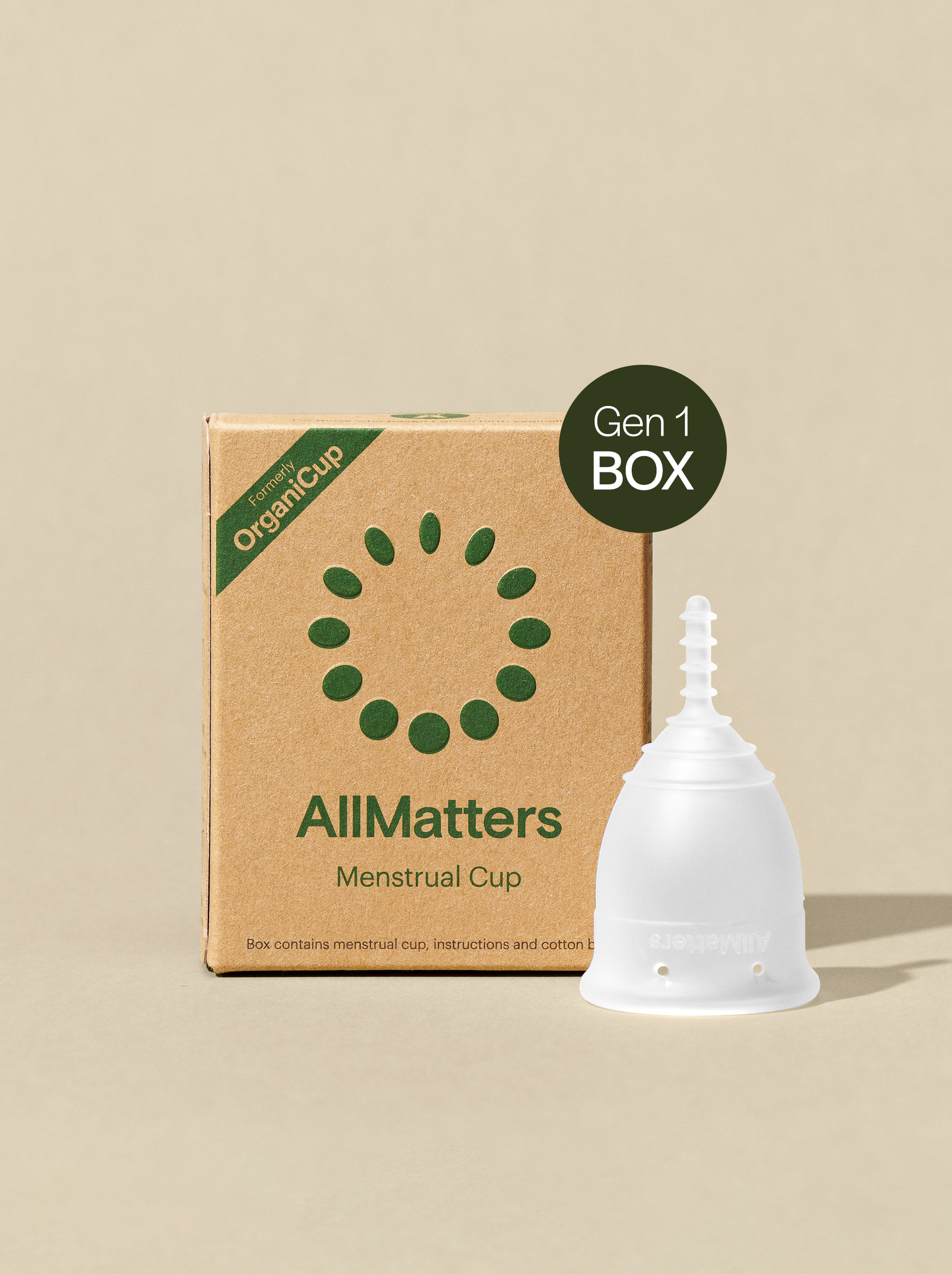 OrganiCup Menstrual Cup (1st Generation Packaging)